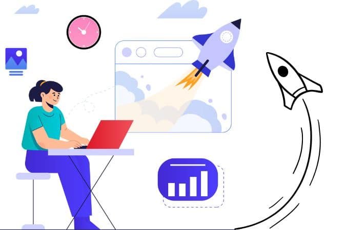 a graphic of seo person implement best on page practices