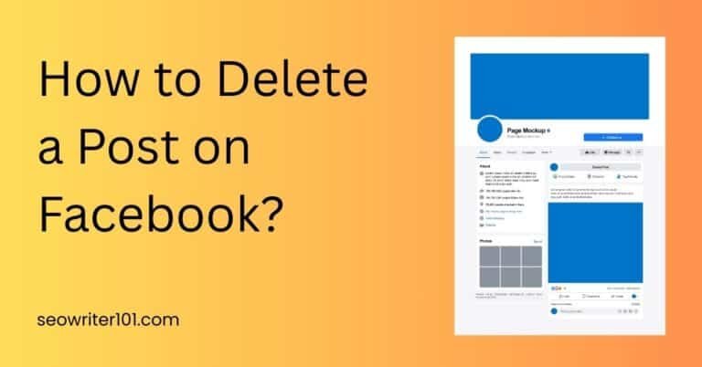 how to delete a post on facebook
