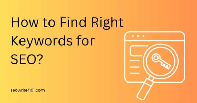 How to find right keywords for seo