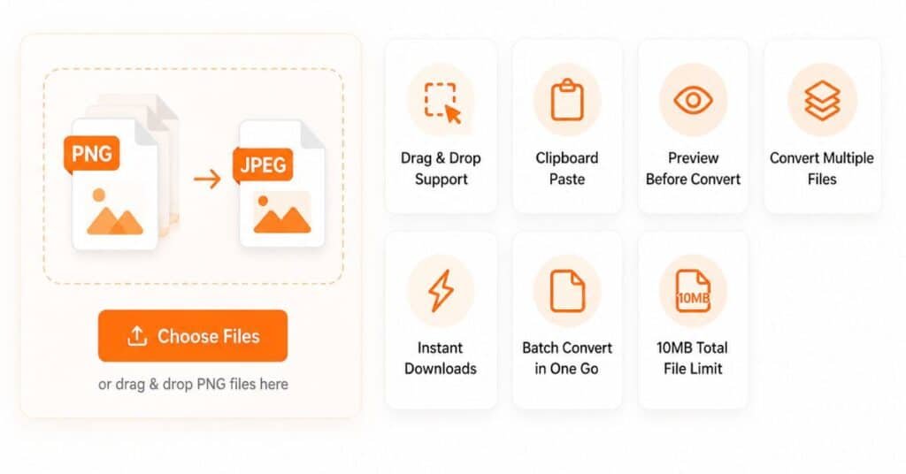 Features of PNG to JPEG Converter Tool Online