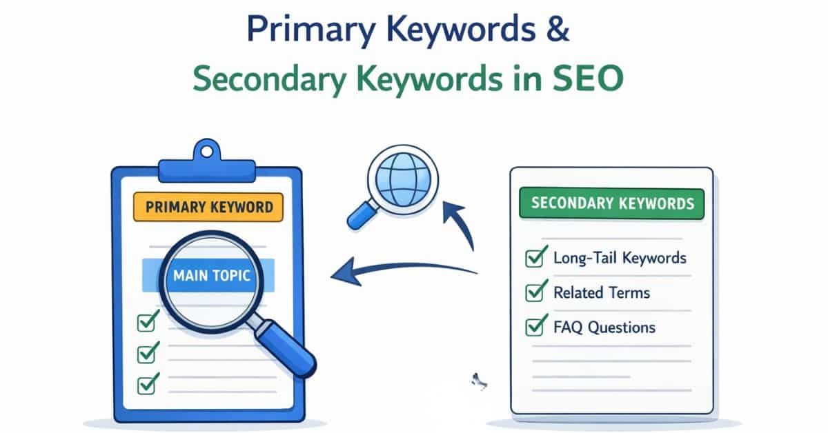 primary keywords vs secondary keywords in seo