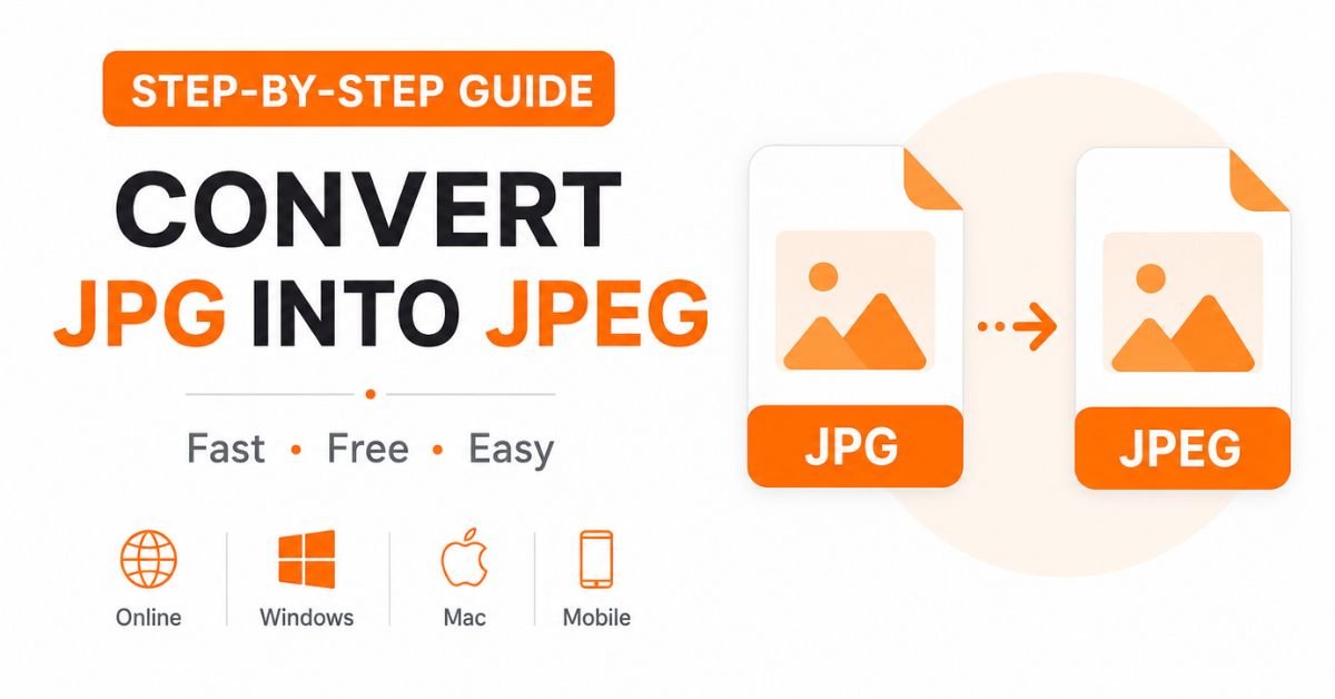 Step by Step Guide to Convert JPG into JPEG